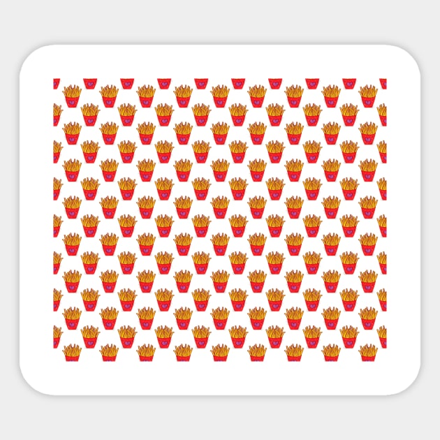 Fries Pattern Sticker by saradaboru